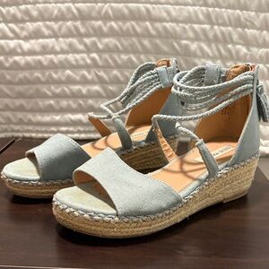 Steve Madden Light Blue Espadrille Wedges